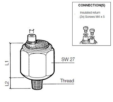 VDO Pressure switch 0.50 Bar - M10